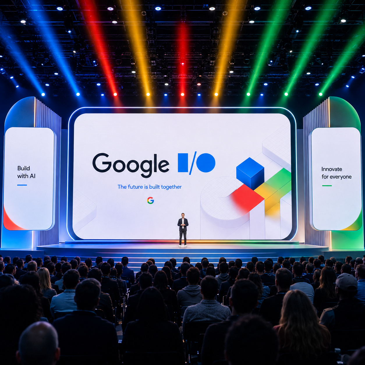 Google I/O 2026 operating surfaces collage